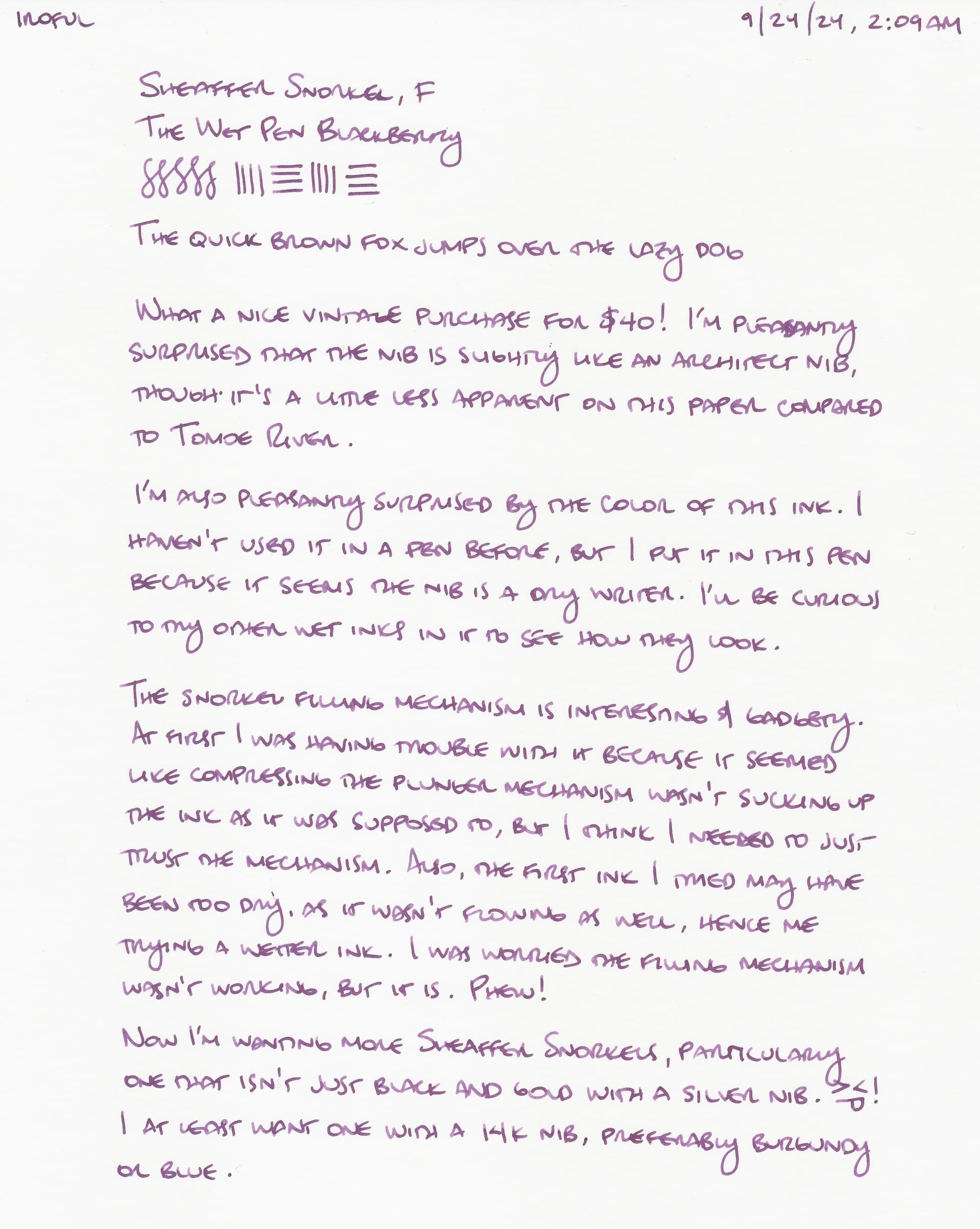 Handwritten passage, transcript below