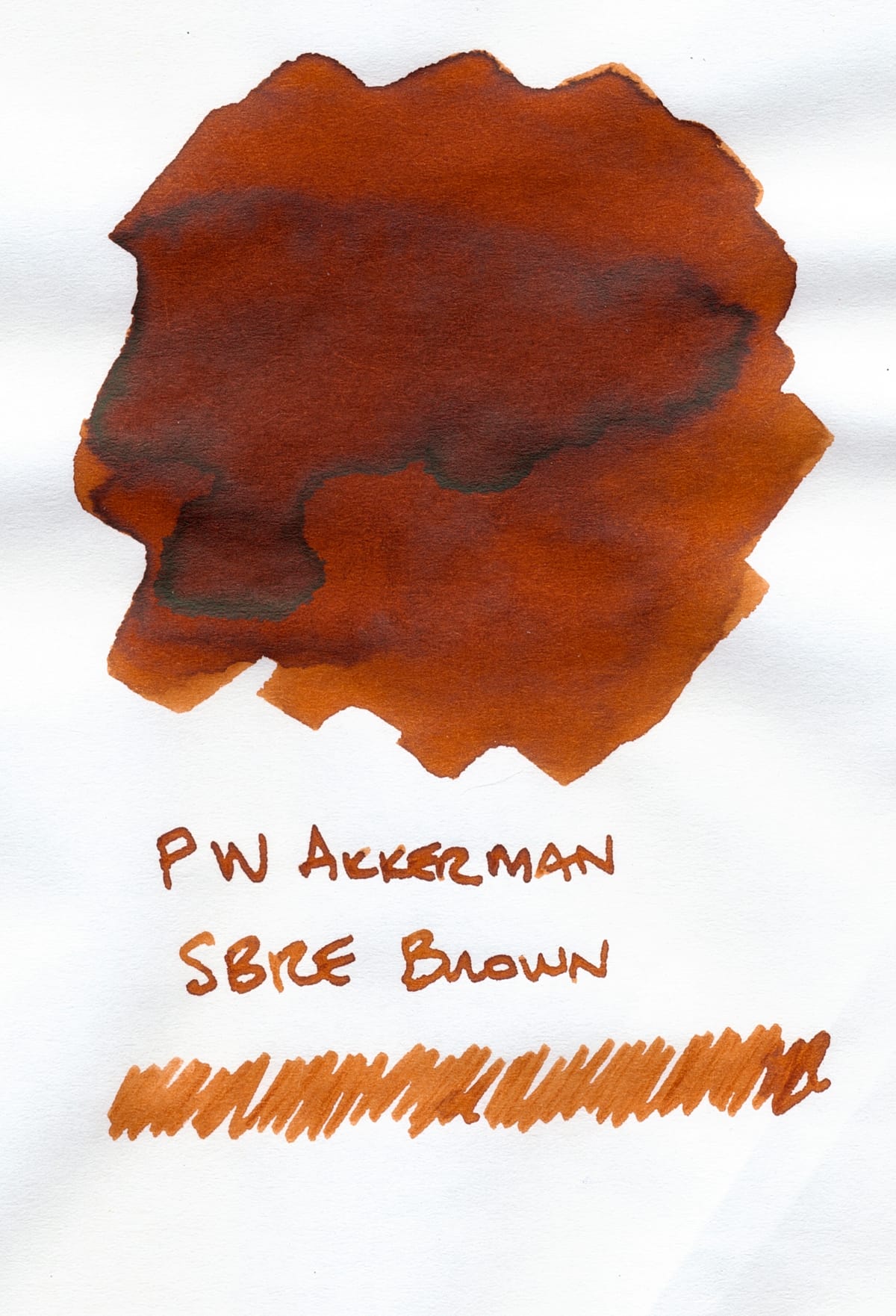 Ink Swatch Wednesday: PW Akkerman SBRE Brown